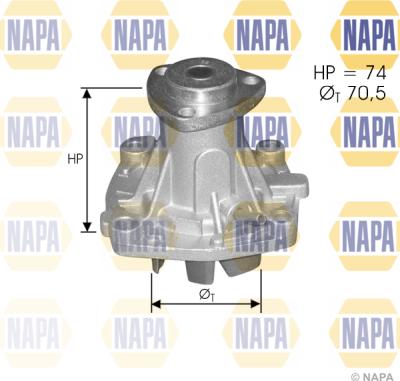 NAPA NWP1082 - Water Pump autospares.lv
