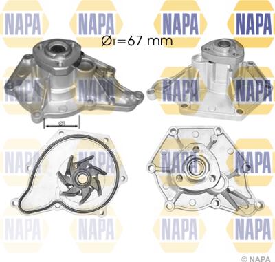NAPA NWP1039 - Water Pump autospares.lv
