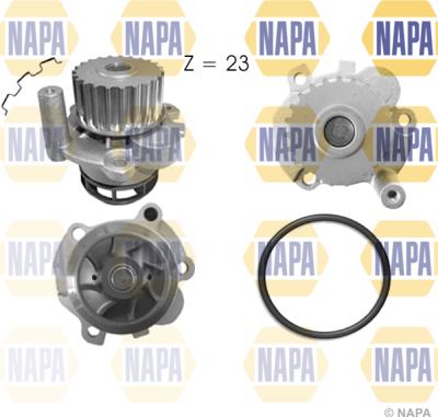 NAPA NWP1038 - Water Pump autospares.lv