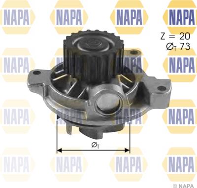 NAPA NWP1077 - Water Pump autospares.lv