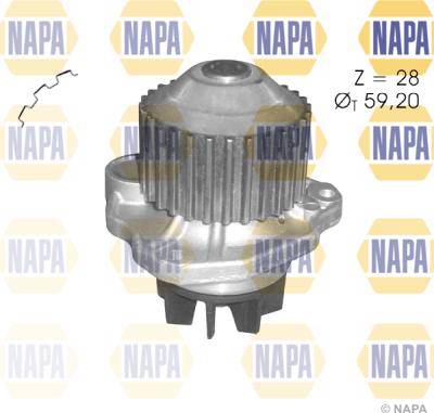 NAPA NWP1139 - Water Pump autospares.lv