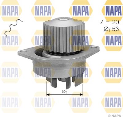 NAPA NWP1131 - Water Pump autospares.lv