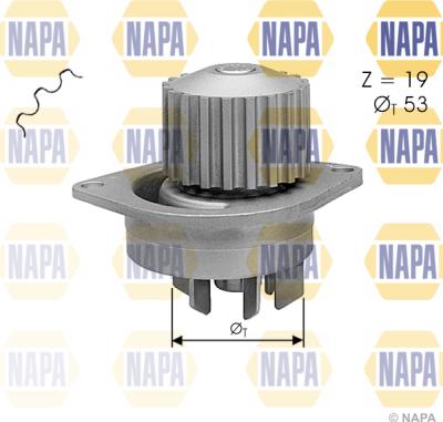 NAPA NWP1132 - Water Pump autospares.lv