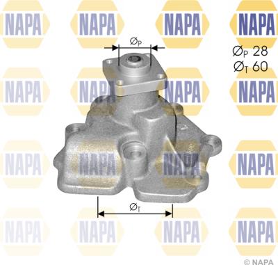 NAPA NWP1177 - Water Pump autospares.lv
