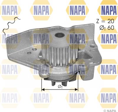 NAPA NWP1391 - Water Pump autospares.lv