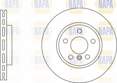 NAPA PBD8344 - Brake Disc autospares.lv