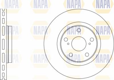 NAPA PBD8261 - Brake Disc autospares.lv