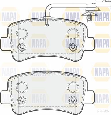 NAPA PBP7482 - Brake Pad Set, disc brake autospares.lv