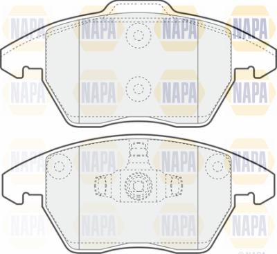 NAPA PBP7596 - Brake Pad Set, disc brake autospares.lv