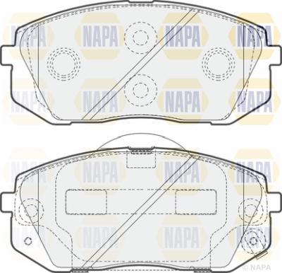 NAPA PBP7536 - Brake Pad Set, disc brake autospares.lv