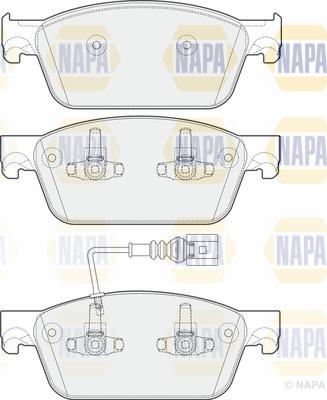 NAPA PBP7572 - Brake Pad Set, disc brake autospares.lv