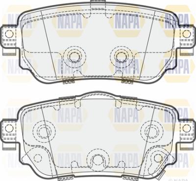 NAPA PBP7618 - Brake Pad Set, disc brake autospares.lv