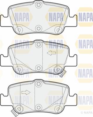 NAPA PBP7244 - Brake Pad Set, disc brake autospares.lv