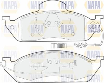 NAPA PBP7286 - Brake Pad Set, disc brake autospares.lv