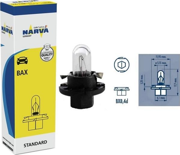Narva 170283000 - Bulb, instrument lighting autospares.lv