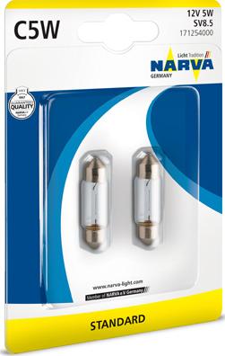 Narva 171254000 - Bulb, licence plate light autospares.lv