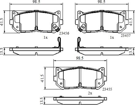 National NP3099 - Brake Pad Set, disc brake autospares.lv