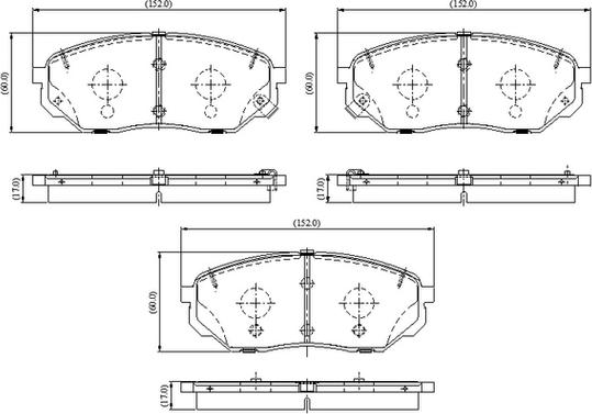 National NP3094 - Brake Pad Set, disc brake autospares.lv