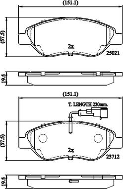 National NP3045 - Brake Pad Set, disc brake autospares.lv