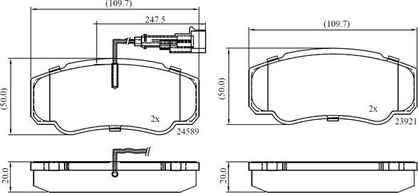 National NP3043 - Brake Pad Set, disc brake autospares.lv