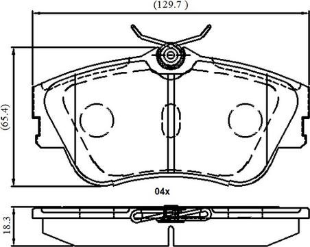 National NP3057 - Brake Pad Set, disc brake autospares.lv