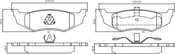 National NP3064 - Brake Pad Set, disc brake autospares.lv