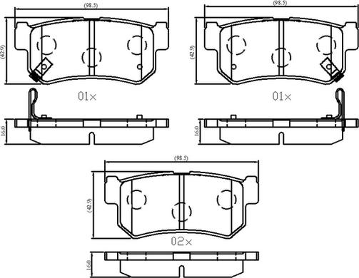 NATIONAL NP3060 - Brake Pad Set, disc brake autospares.lv