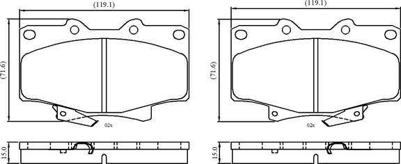 National NP3061 - Brake Pad Set, disc brake autospares.lv