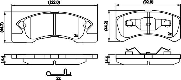 National NP3062 - Brake Pad Set, disc brake autospares.lv