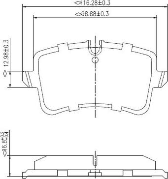 National NP3003 - Brake Pad Set, disc brake autospares.lv