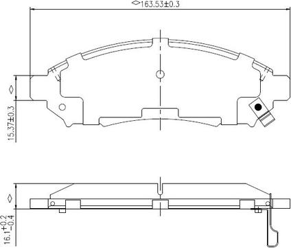 National NP3002 - Brake Pad Set, disc brake autospares.lv