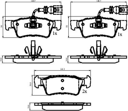 National NP3011 - Brake Pad Set, disc brake autospares.lv