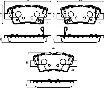 National NP3017 - Brake Pad Set, disc brake autospares.lv