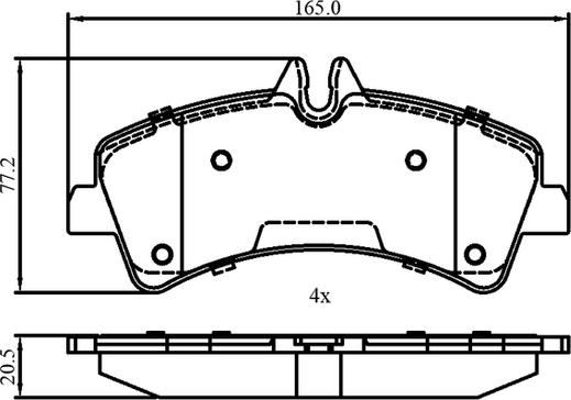 National NP3030 - Brake Pad Set, disc brake autospares.lv