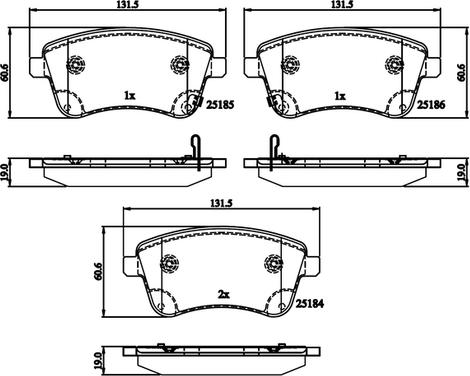 National NP3038 - Brake Pad Set, disc brake autospares.lv