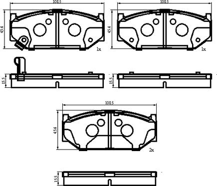 National NP3028 - Brake Pad Set, disc brake autospares.lv