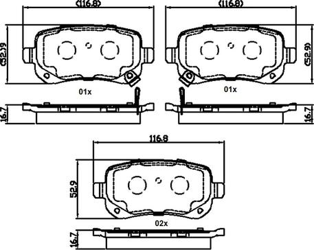 National NP3074 - Brake Pad Set, disc brake autospares.lv