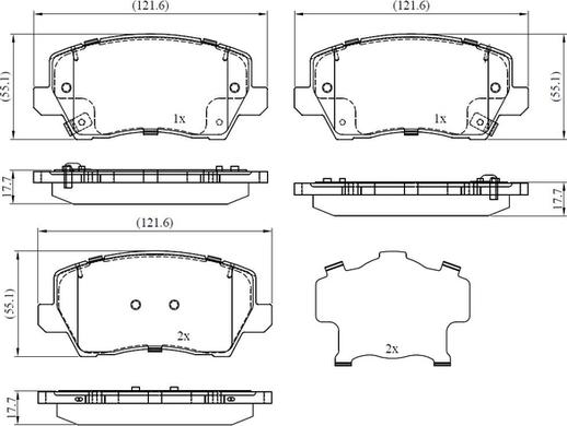 National NP3073 - Brake Pad Set, disc brake autospares.lv