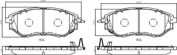 National NP3072 - Brake Pad Set, disc brake autospares.lv