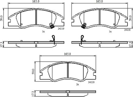 National NP3104 - Brake Pad Set, disc brake autospares.lv