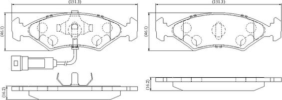 National NP3120 - Brake Pad Set, disc brake autospares.lv