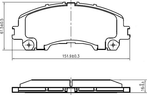 National NP2992 - Brake Pad Set, disc brake autospares.lv