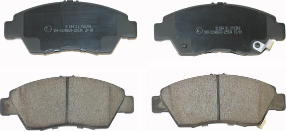 National NP2538 - Brake Pad Set, disc brake autospares.lv