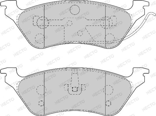 Necto FD6995A - Brake Pad Set, disc brake autospares.lv