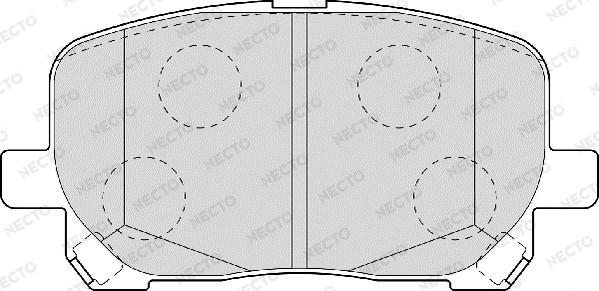 Necto FD6992A - Brake Pad Set, disc brake autospares.lv