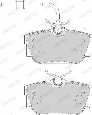 Necto FD6997A - Brake Pad Set, disc brake autospares.lv