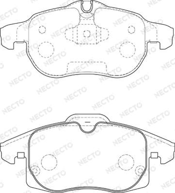 Necto FD6947A - Brake Pad Set, disc brake autospares.lv