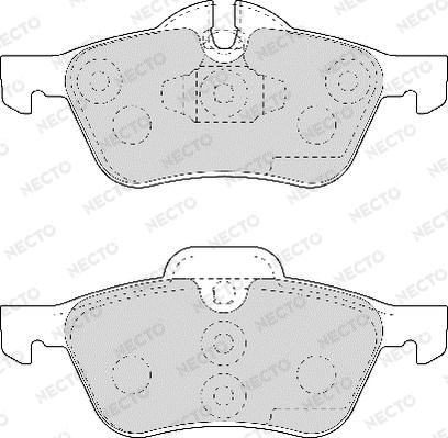 Necto FD6959A - Brake Pad Set, disc brake autospares.lv