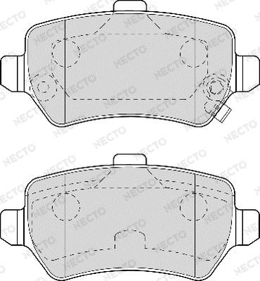 Necto FD6955A - Brake Pad Set, disc brake autospares.lv