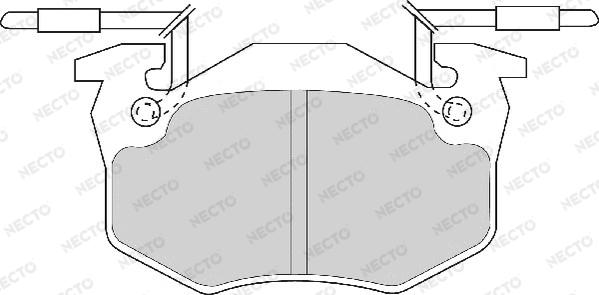 Necto FD695A - Brake Pad Set, disc brake autospares.lv